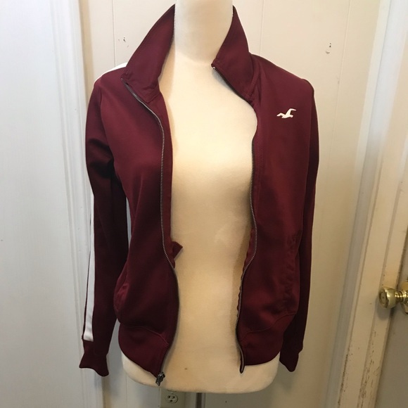 Hollister☀️Maroon track jacket - Picture 3 of 9